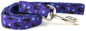 Purple Black Cats Dog Leash