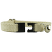 Natural hemp webbing cat collar open