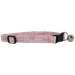 Pink  ribbon gingham cat collar