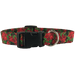 Tiny Poinsettias Dog Collar, front