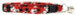 Red Tossed Snowmen Cat Collar