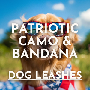 Patriotic Camo & Bandana Dog Leashes