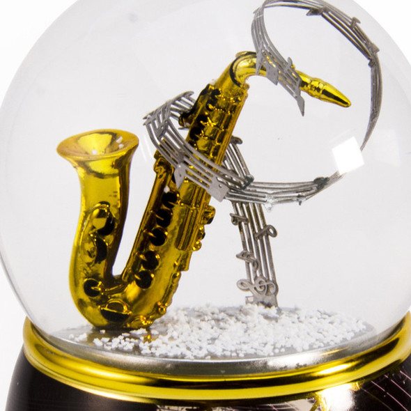 Melodic Saxophone Serenade Musical Water Globe