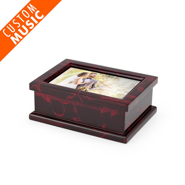 Elegant Wooden Jewelry Box with Customizable USB Music Module