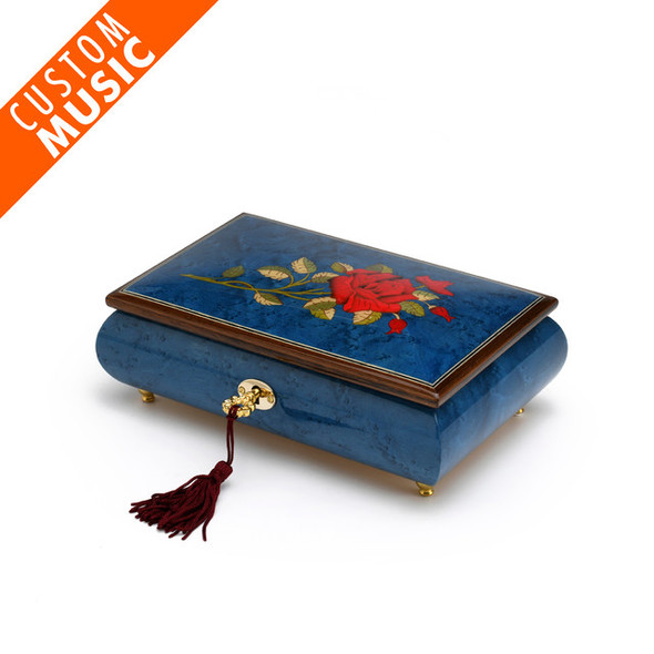 Traditional Music Boxes - Italian Sorrento Music Boxes - Flower