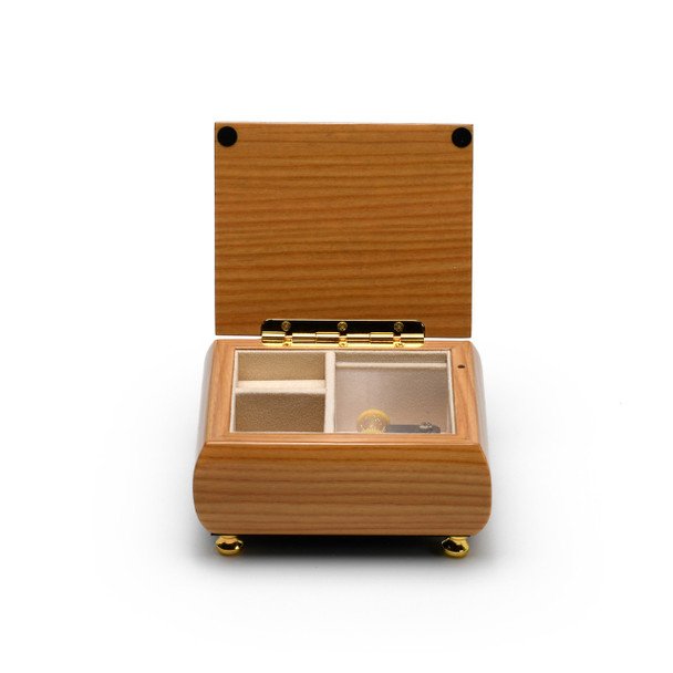 Elegant and Melodic Light Wood Music Jewelry Box