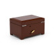 Enchanting Ballet Melody Matte Brown Jewelry Box with Lock and Key