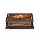 Immaculate Masterful Italian 50-Note Sankyo Music Box with Burl-Elm Musical Inlay