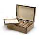 His Unique 18 Note Movement Sandstone Elements Musical Valet Box with Charging Capability