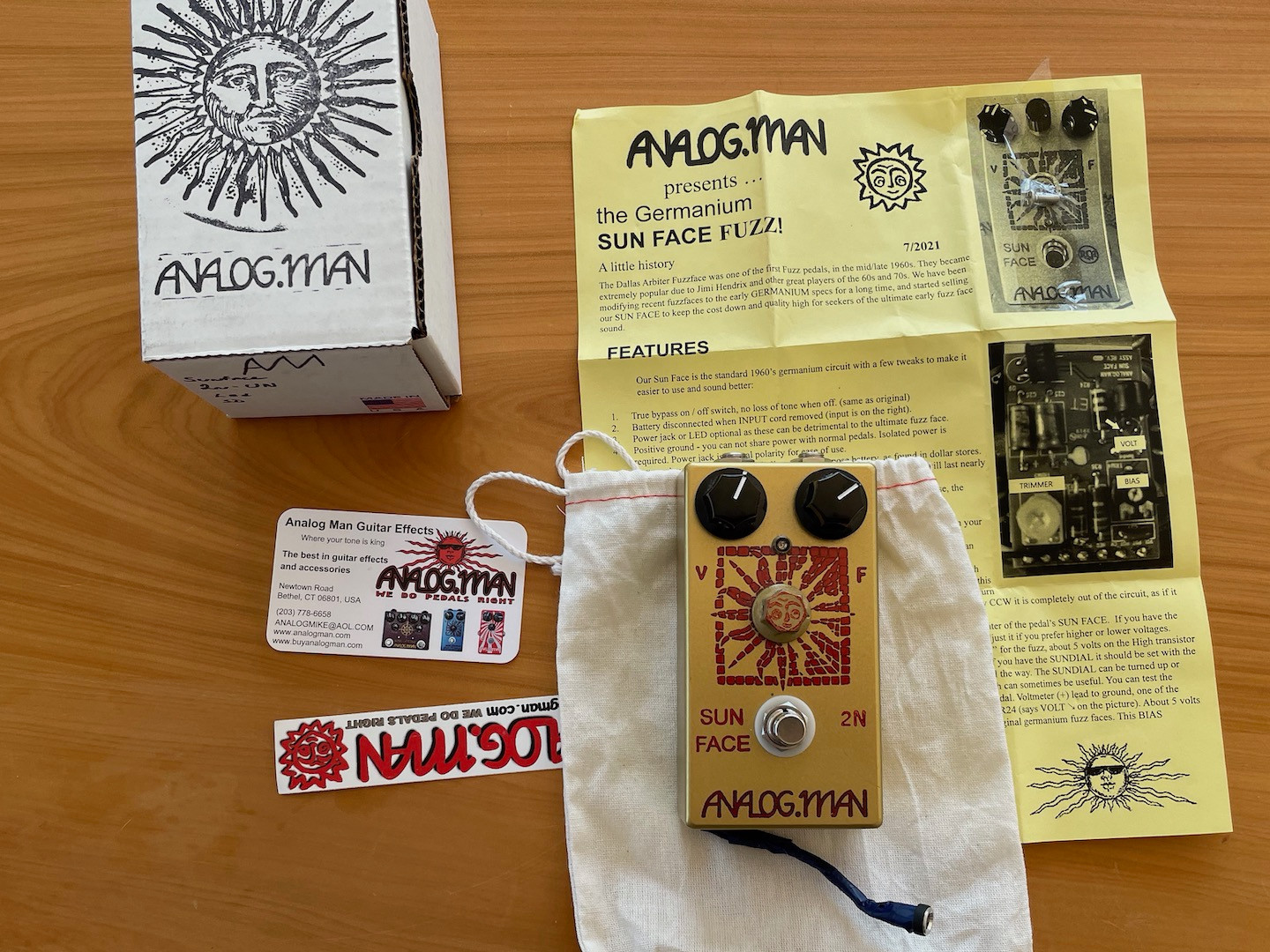 ANALOG.MAN SUN FACE 2N Fuzz アナログマン ANALOG.MAN SUN FACE 2N Fuzz アナログマン Analog Man Sun Face