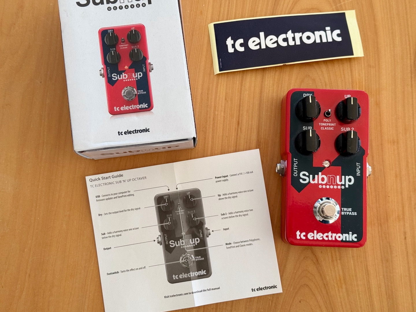 Star Overdrive Used TC ELECTRONIC SUB N UP OCTAVER Guitar Pedal Tc