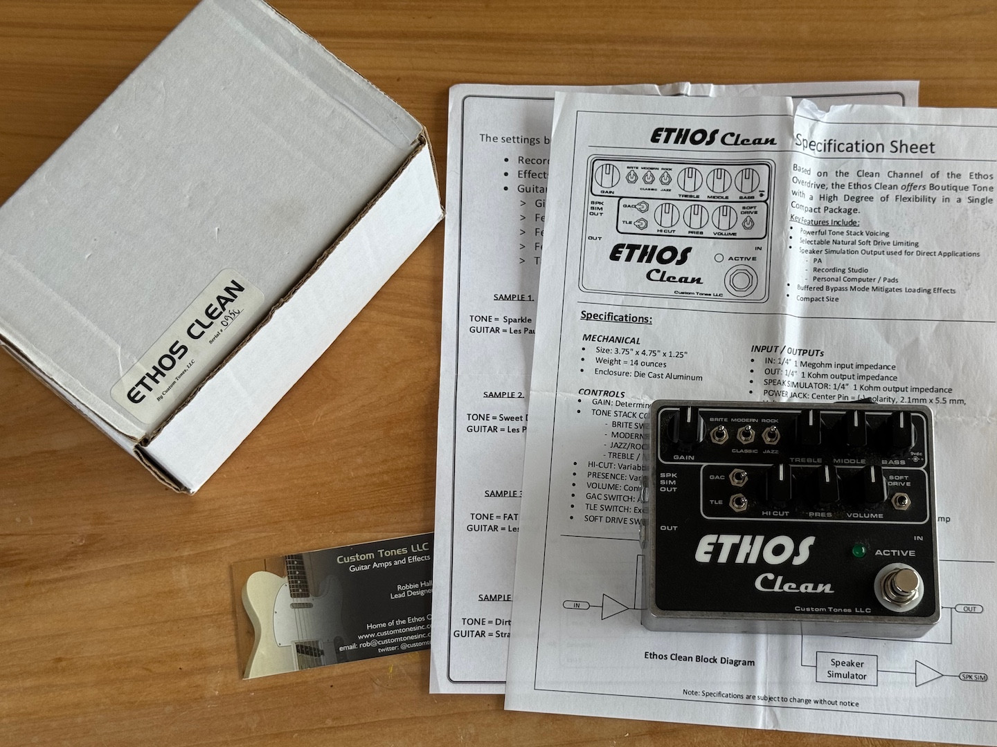 Custom Tones - Ethos Clean Preamp - Tone Lounge