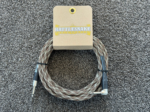 Rattlesnake instrument cable 15ft straight/right angle plugs - Snake Weave