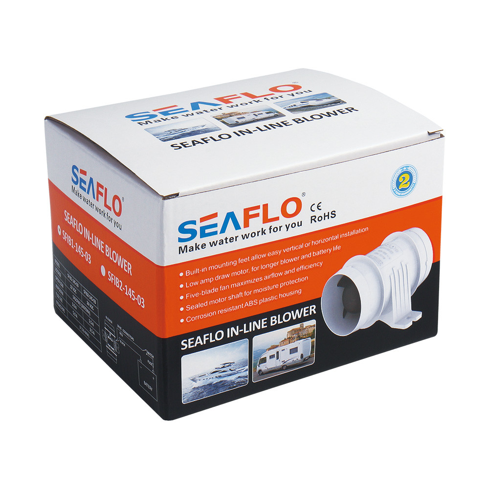 SEAFLO 03-Series in-Line Bilge Blower Fan (12V | 145CFM | 3