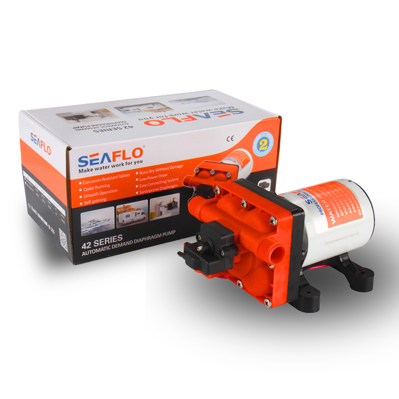 SEAFLO 42-Series Diaphragm Water Pressure Pump (3.0 GPM | 55 PSI