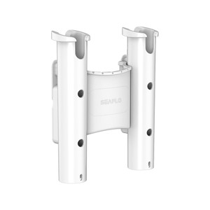 SEAFLO Double Fishing Rod Holder Bracket Wall Mounted Boat Side Mount Tool Holder Tube Links