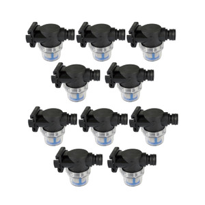 SEAFLO Inline Water Pump Filter 52S02-3/4" Male Quick Attach with 1/2" Hose Barb, 50 MeshSteel Strainer with Plastic Shell, Fits SEAFLO 56 Series Pumps, RV, Marine, Agriculture, Lawn Care (10-Pack)