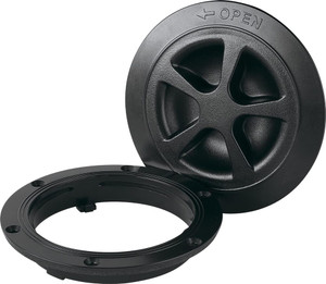 SEAFLO Deck Plate Hatch for Marine Boat Kayak Choose Size, Color and Storage Bag (4", Black with No Storage Bag 1-Pack)