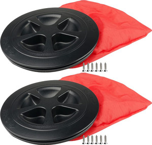 SEAFLO Deck Plate Hatch for Marine Boat Kayak Choose Size, Color and Storage Bag (8", Black with Storage Bag 2-Pack)
