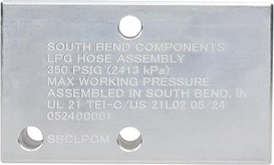 South Bend Components Rectangular 6-Way Aluminum Propane/Natural Gas/Air Distribution Manifold Block