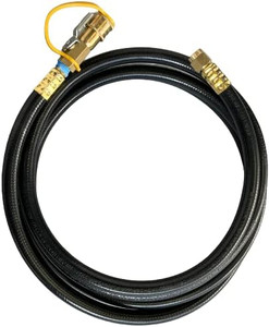 South Bend Components 3/8" ID Propane/Natural Gas/Air Hose with 1/4" Female Quick Connect Valve and one 3/8"Female Flare Fitting, Suitable for RV systems and more