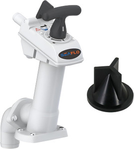 SEAFLO Manual Toilet Pump Flush Handle Kit - Compatible with SEAFLO and JABSCO Marine Toilets - Twist 'n' Lock Safety Pump Assembly for Marine Toilets