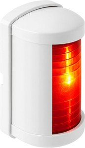 SEAFLO 11 Series Mini Sized LED Red Port Navigation Light – 12V, 1W, IP67 Waterproof, 2NM Visibility, High-Brightness, Impact-Resistant for Boats Under 65 ft (20m) – 4-Year Warranty (Port/White)