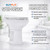 SEAFLO Porcelain RV Toilet with Sprayer Attachment - Elongated Bowl 19” Inch Residential Height, Gravity Flush, Foot Pedal Soft Close Seat Camper Motorhome Easy Install 4 -year Warranty SFRTCH-02-02