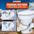 SEAFLO Porcelain RV Toilet with Sprayer Attachment - Elongated Bowl 19” Inch Residential Height, Gravity Flush, Foot Pedal Soft Close Seat Camper Motorhome Easy Install 4 -year Warranty SFRTCH-02-02