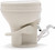 SEAFLO Residential Height Bone Camper/RV Toilet with Sprayer Attachment, 18.5” Standard Height, Gravity Flush System, Pedal Operation, Soft Close Seat, 4-Year Warranty (Bone W/Sprayer Attachment)