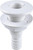 SEAFLO ¾” Thru Hull Fitting Marine Boat, Polypropylene, Plastic Drain Overflow Connector, Corrosion Resistant Saltwater Safe, Transom Mount, Bilge Port Deck Outlet, 4-Year Warranty (White, 1-Pack)