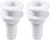 SEAFLO Thru Hull Fitting, Marine Boat, Plastic Drain Overflow Connector, Corrosion Resistant Saltwater Safe, Bilge Port Deck Outlet,(⅝,¾,1,1⅛,1¼,1½, & 2" Options)(1,2,5, &10 Packs)(White/Black)
