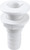 SEAFLO Thru Hull Fitting, Marine Boat, Plastic Drain Overflow Connector, Corrosion Resistant Saltwater Safe, Bilge Port Deck Outlet,(⅝,¾,1,1⅛,1¼,1½, & 2" Options)(1,2,5, &10 Packs)(White/Black)