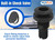 SEAFLO Thru Hulls Fitting Thru-Hull with Check Valve, 5/8”, 3/4”, 1”, 1-1/8”, 1-1/4”, 1-1/2”, or 2” Sizes, White/Black, Polypropylene/Nylon, 4-Year Warranty, (Choose Color, Size, and Pack Size)