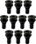 SEAFLO Thru Hull Fitting, Marine Boat, Plastic Drain Overflow Connector, Corrosion Resistant Saltwater Safe, Bilge Port Deck Outlet,(⅝,¾,1,1⅛,1¼,1½, & 2" Options)(1,2,5, &10 Packs)(White/Black)