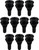 SEAFLO Thru Hull Fitting, Marine Boat, Plastic Drain Overflow Connector, Corrosion Resistant Saltwater Safe, Bilge Port Deck Outlet,(⅝,¾,1,1⅛,1¼,1½, & 2" Options)(1,2,5, &10 Packs)(White/Black)