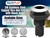 SEAFLO Thru Hulls Fitting Thru-Hull with Check Valve, 5/8”, 3/4”, 1”, 1-1/8”, 1-1/4”, 1-1/2”, or 2” Sizes, White/Black, Polypropylene/Nylon, 4-Year Warranty, (Choose Color, Size, and Pack Size)