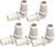 SEAFLO Plastic PEX Pipe Coupling Fitting 90 Degree 1/2" Barb x 1/2" Barb Fitting Elbow Adapter-Compatible with PEX or PE-RT Pipe, Corrosion Resistant (5-Pack)
