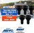 SEAFLO Thru Hull Fitting, Marine Boat, Plastic Drain Overflow Connector, Corrosion Resistant Saltwater Safe, Bilge Port Deck Outlet,(⅝,¾,1,1⅛,1¼,1½, & 2" Options)(1,2,5, &10 Packs)(White/Black)