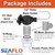 SEAFLO Inline Water Pump Filter 52S02-3/4" Male Quick Attach with 1/2" Hose Barb, 50 MeshSteel Strainer with Plastic Shell, Fits SEAFLO 56 Series Pumps, RV, Marine, Agriculture, Lawn Care (25-Pack)