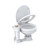 SEAFLO Electric Twist Flush Marine Toilets - Self Priming, Macerator, Rotary Control, Ceramic Bowl, Boat Yacht Toilet (Choose Compact/Regular Sizes and 12V/24V Options)