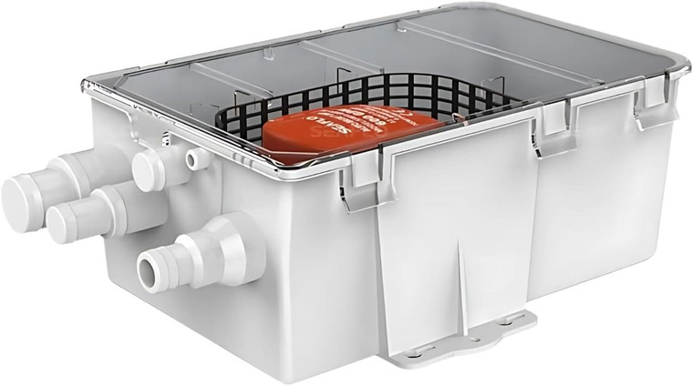 SEAFLO 750GPH 24V 1.6A Shower Sump Pump System Drain Kit System Multi Port Inlet