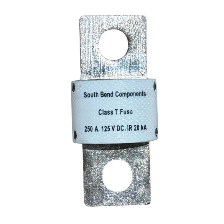 South Bend Components 250A Class T Fast Blow Fuse |250A | 125 Volts | High Current Protection for Marine, RV, Off-Grid Systems, and Battery Banks | Durable Through-Hole Mount Design (250A,1-Pack)