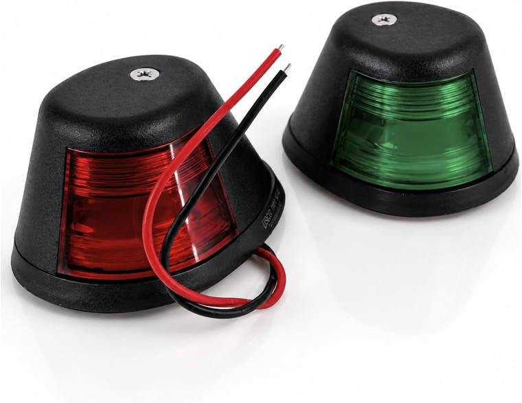 1.5W LED Port & Starboard Navigation Lights, Black, 1.5 NM