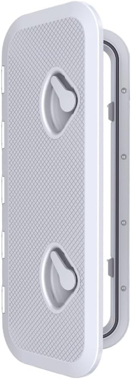 SEAFLO Marine Boat Deck Rectangular Access Hatch - White/Black
