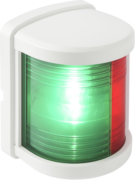 SEAFLO 11 Series Regular Sized LED Bi-Color Red/Green Navigation Light – 12V, 1W, IP67 Waterproof, 2NM Visibility, High-Brightness,for Boats Under 65 ft (20m) – 4-Year Warranty (Bi-Color/White)