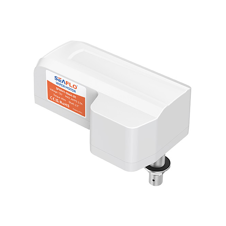 SEAFLO 12V/24V Wiper Motor  6 Nm  Shaft length 64mm / 2.5″ self-parking Adjustable sweep angles