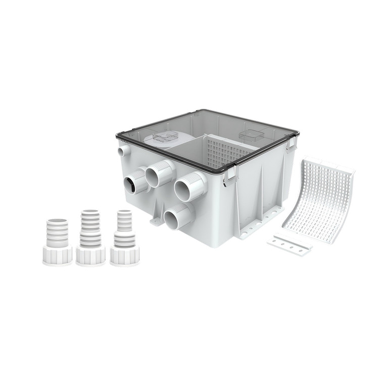 SEAFLO 800/1200GPH Shower Drain Box 750GPH Built-in Automatic Bilge Pump. Multi-Port Intlet for Marine, Yacht, Boat, Rvs