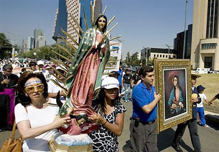 Pro Life march in Mexico City at the Guadalupe Cathedral Pro Life march in Mexico City at the Guadalupe Cathedral