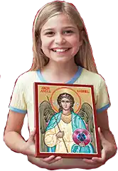 MONASTERY ICONS GIRL HOLDING ICON
